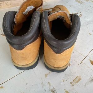 Timberland Tan and Black Leather Boots